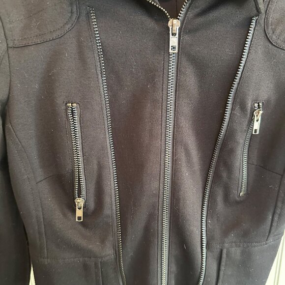 Nikibiki Womens Black Moto Jacket With Front & Back Zippers Size M - Picture 7 of 7